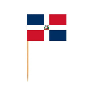 Dominican Republic Flag Toothpicks - Cupcake Toppers (100Pcs)