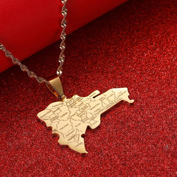 Dominican Republic Map Necklace