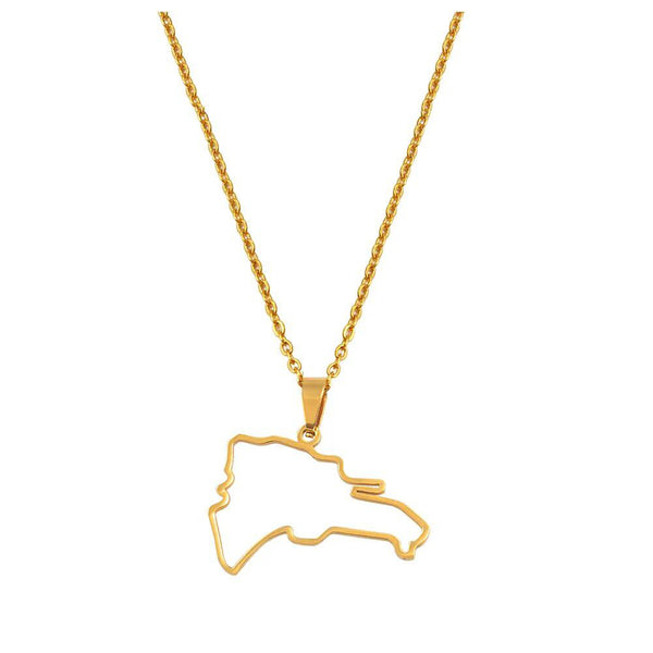 Dominican Republic Map Necklace