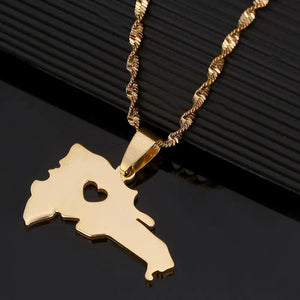 Dominican Republic Map Necklace