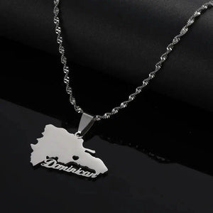 Dominican Republic Map Necklace