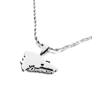 Dominican Republic Map Necklace