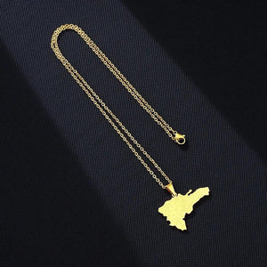 Dominican Republic Map Necklace