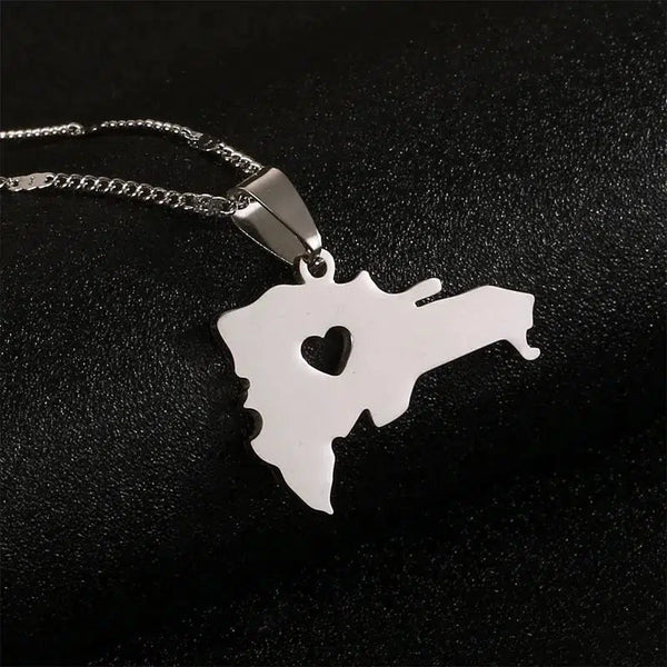 Dominican Republic Map Necklace