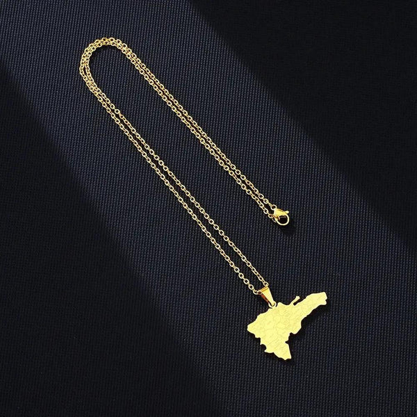 Dominican Republic Map Necklace