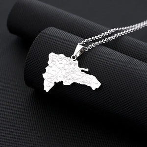 Dominican Republic Map Necklace
