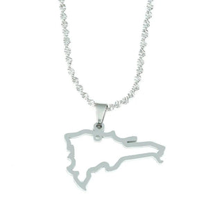 Dominican Republic Map Necklace