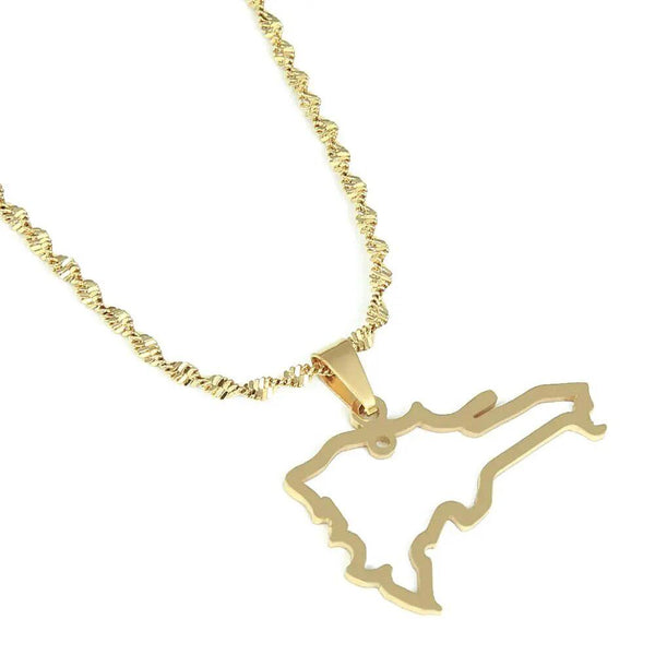 Dominican Republic Map Necklace