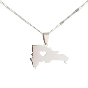 Dominican Republic Map Necklace