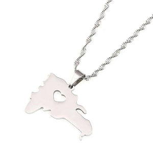 Dominican Republic Map Necklace