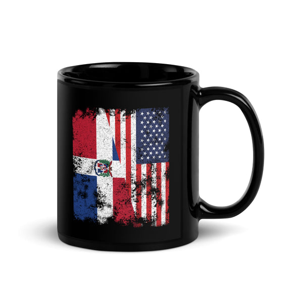 Dominican Republic USA Flag Half America Mug