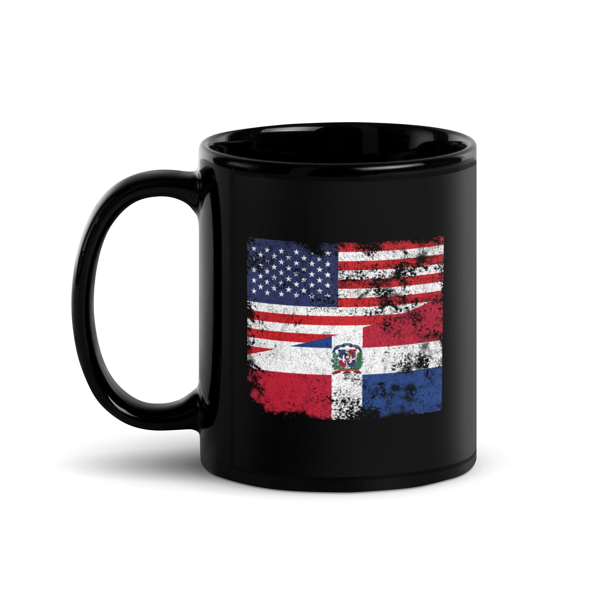 Dominican Republic USA Flag Mug