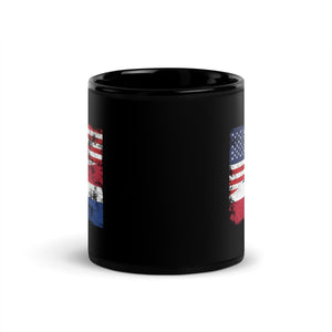 Dominican Republic USA Flag Mug