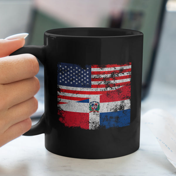 Dominican Republic USA Flag Mug