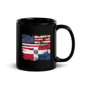 Dominican Republic USA Flag Mug