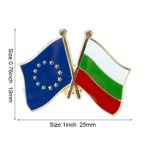 EU Bulgaria Flag Lapel Pin - Enamel Pin Flag