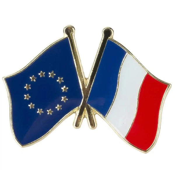 EU France Flag Lapel Pin - Enamel Pin Flag