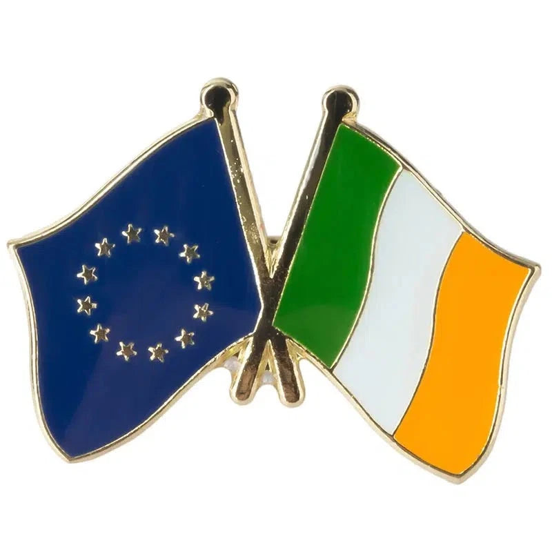 EU Ireland Flag Lapel Pin - Enamel Pin Flag