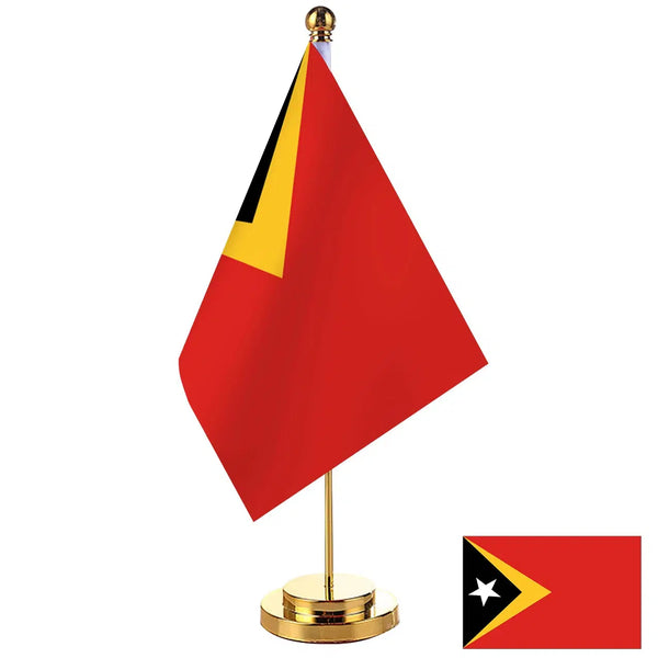 East Timor Desk Flag - Small Office Table Flag