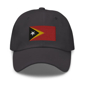 East Timor Flag Cap - Adjustable Embroidered Dad Hat