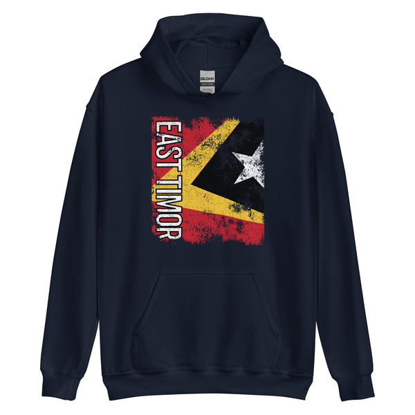 East Timor Flag - Distressed Flag Hoodie