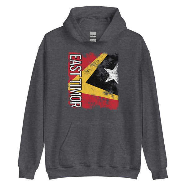 East Timor Flag - Distressed Flag Hoodie