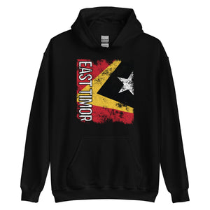 East Timor Flag - Distressed Flag Hoodie