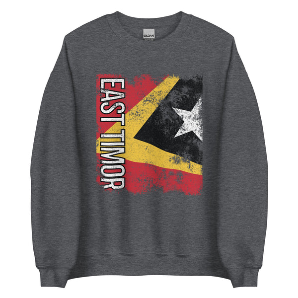 East Timor Flag - Distressed Flag Sweatshirt