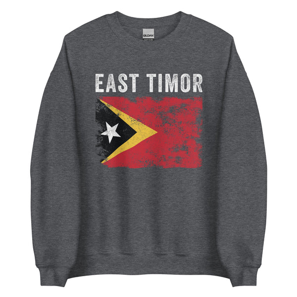 East Timor Flag Distressed Timorese Flag Sweatshirt