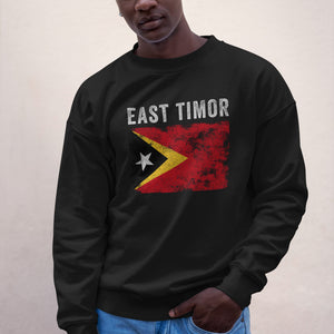 East Timor Flag Distressed Timorese Flag Sweatshirt