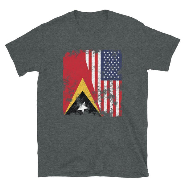 East Timor USA Flag - Half American T-Shirt