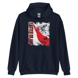 Easter Island Flag - Distressed Flag Hoodie