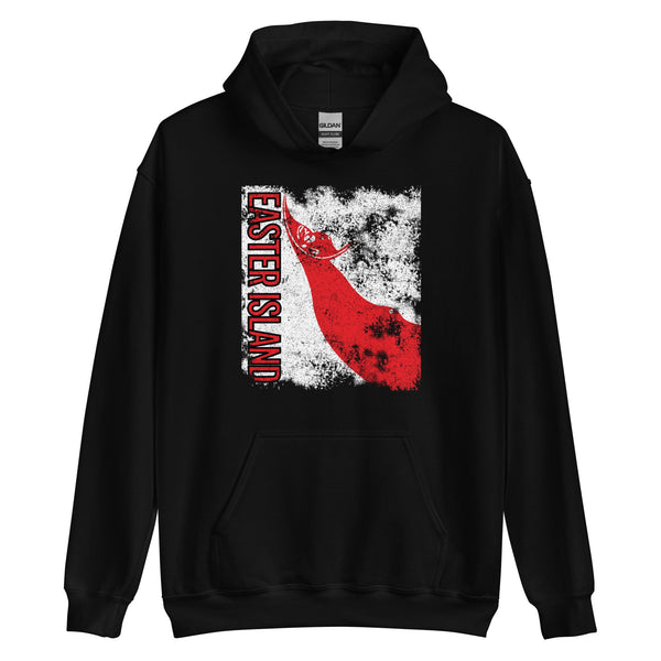 Easter Island Flag - Distressed Flag Hoodie