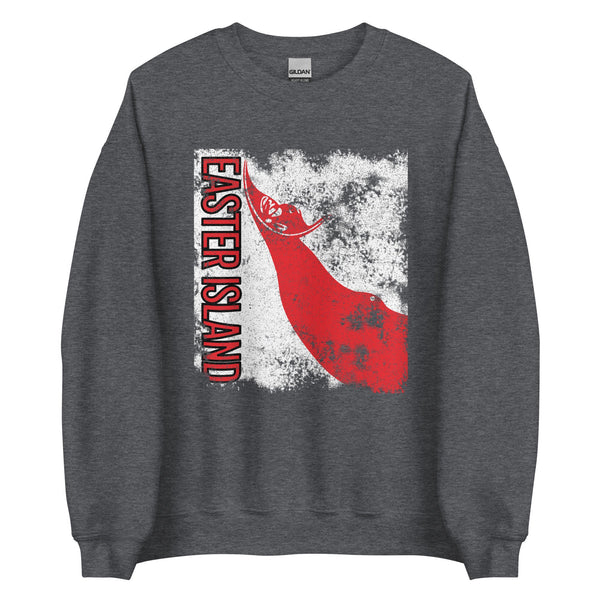 Easter Island Flag - Distressed Flag Sweatshirt