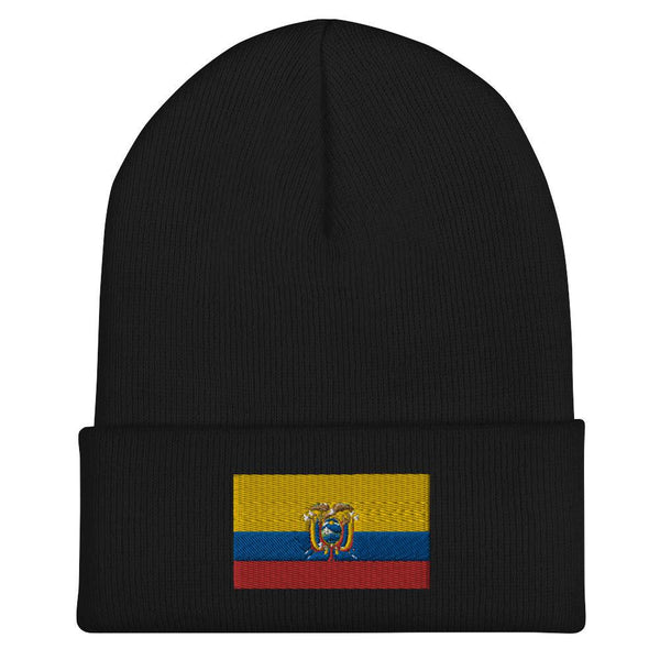 Ecuador Flag Beanie - Embroidered Winter Hat