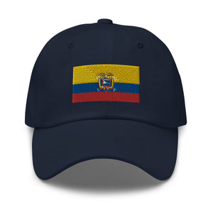 Ecuador Flag Cap - Adjustable Embroidered Dad Hat