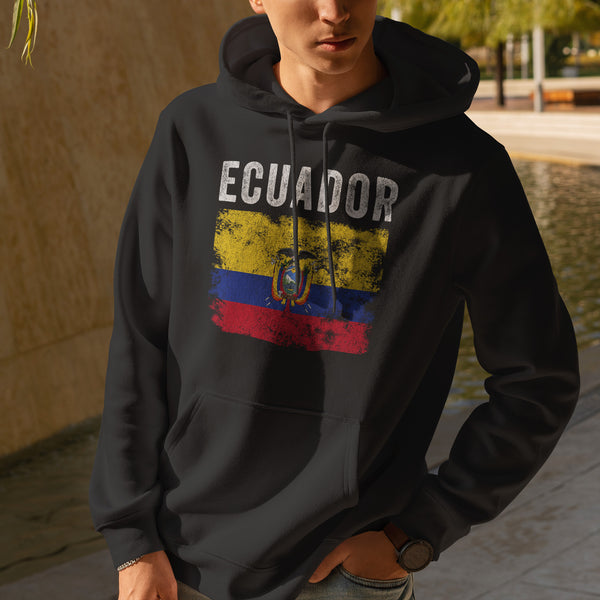 Ecuador Flag Distressed Ecuadorian Flag Hoodie