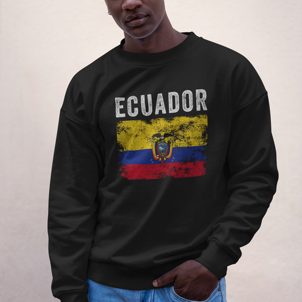 Ecuador Flag Distressed Ecuadorian Flag Sweatshirt