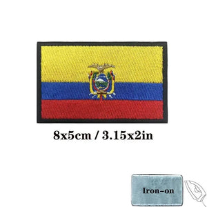 Ecuador Flag Patch - Iron On/Hook & Loop Patch
