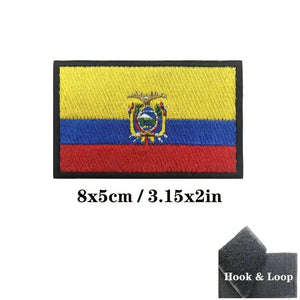 Ecuador Flag Patch - Iron On/Hook & Loop Patch