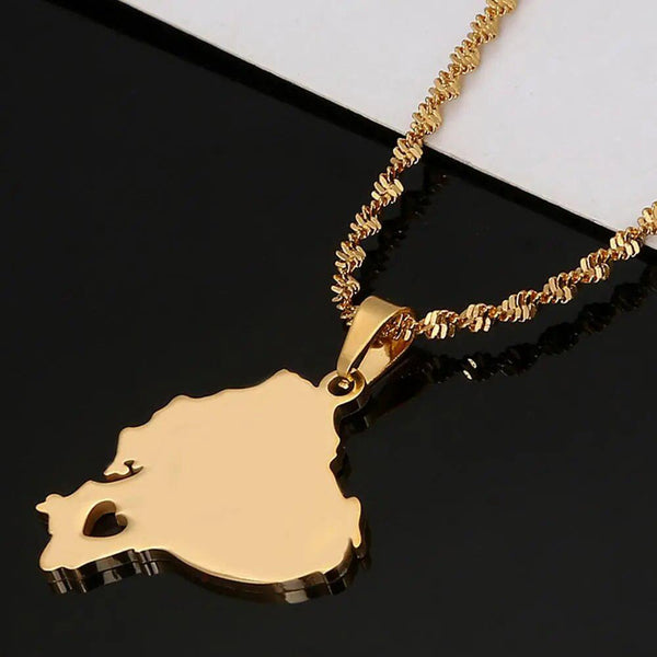 Ecuador Map Necklace