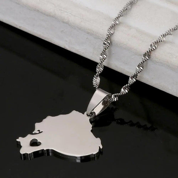 Ecuador Map Necklace