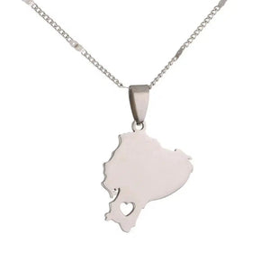 Ecuador Map Necklace