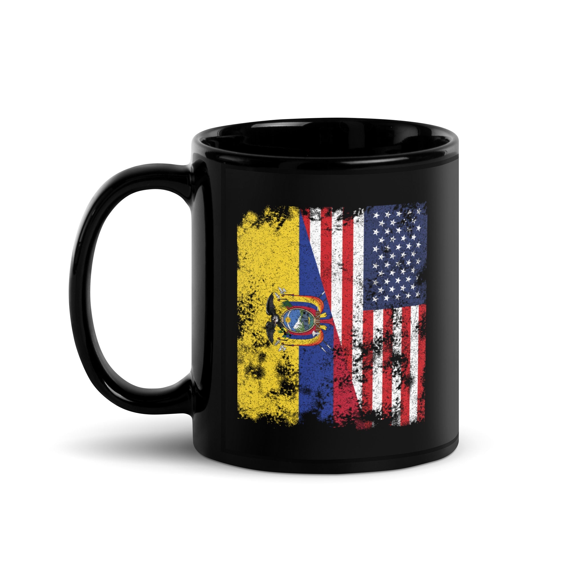 Ecuador USA Flag - Half American Mug