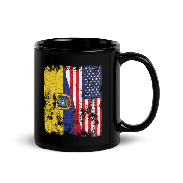 Ecuador USA Flag - Half American Mug