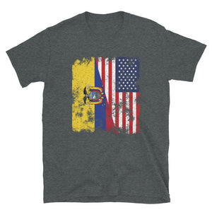 Ecuador USA Flag - Half American T-Shirt