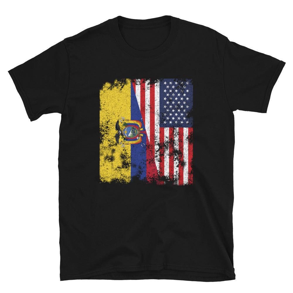 Ecuador USA Flag - Half American T-Shirt