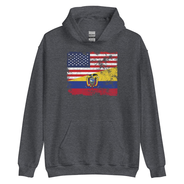 Ecuador USA Flag Hoodie