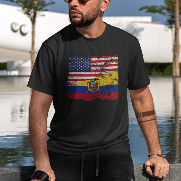 Ecuador USA Flag T-Shirt