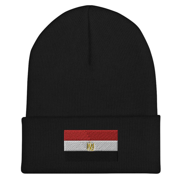Egypt Flag Beanie - Embroidered Winter Hat